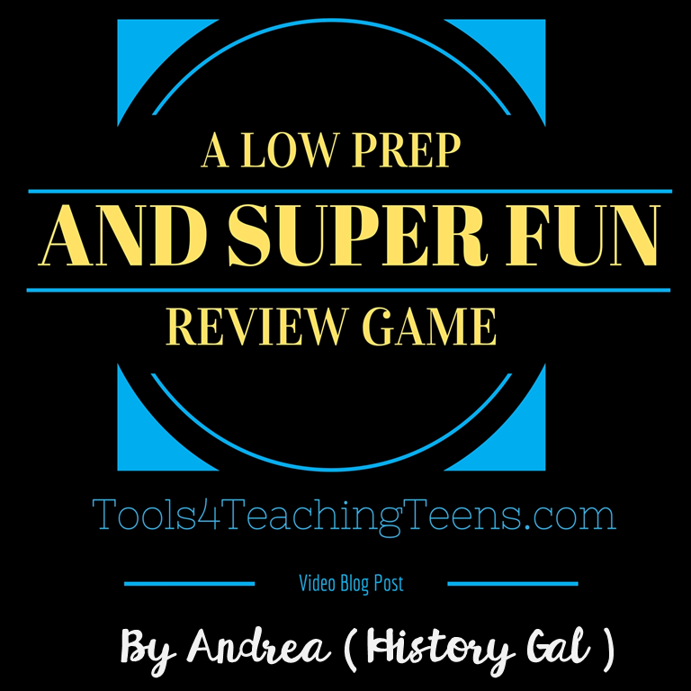 A video blog post and free download about a low prep and fun review game you can use in almost any class.