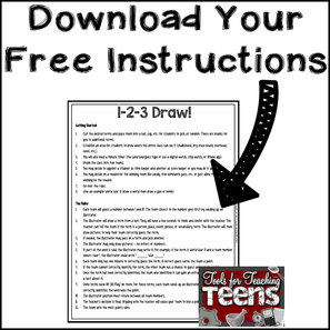 Free instructions for playing 1-2-3 Draw! from History Gal.