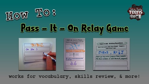 a quick and fun way to play a team relay review game